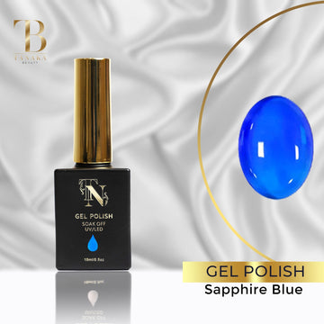 Sapphire Blue Gel Colors Nail Polish by Tanaka Nails