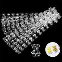 Flat Base 3D Bears Teddy Nail Polish Color Display 24pcs .