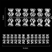 Flat Base 3D Bears Teddy Nail Polish Color Display 24pcs .
