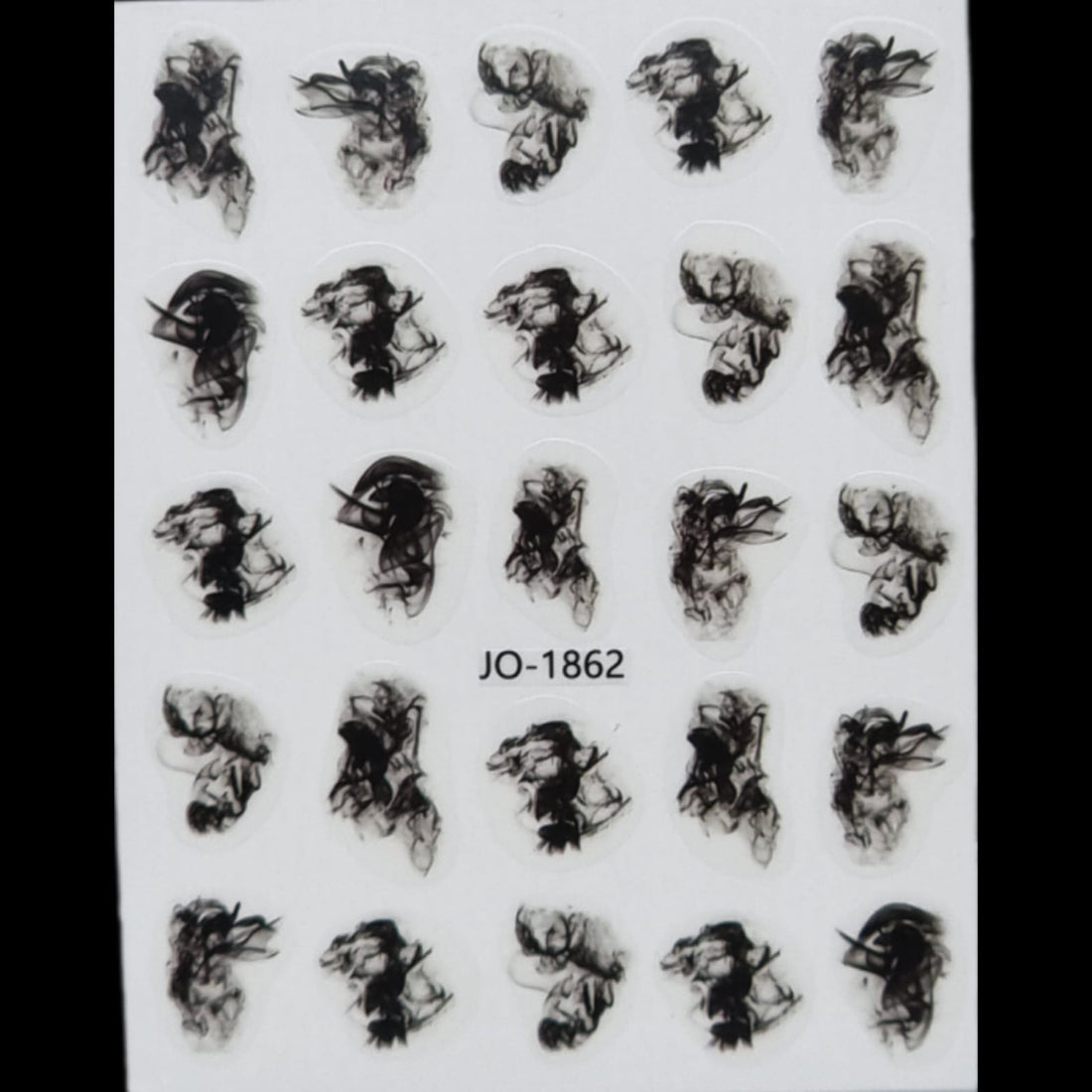 Nail Art Stickers - Black Shapes - Jo1862