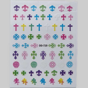 Nail Art Stickers - Crosses - DD719