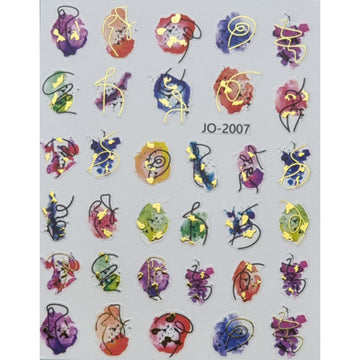 Nail Art Stickers - Flowers - JO 2007