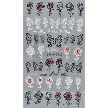 Nail Art Stickers - Roses - KO52