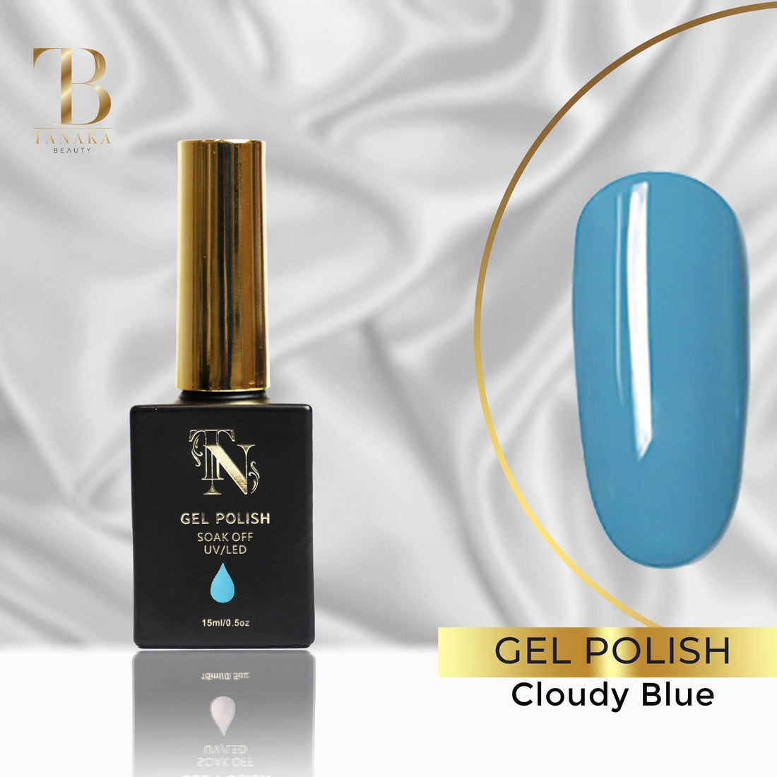 Gel Colors Nail Polish (Cloudy Blue) by Tanaka Nails