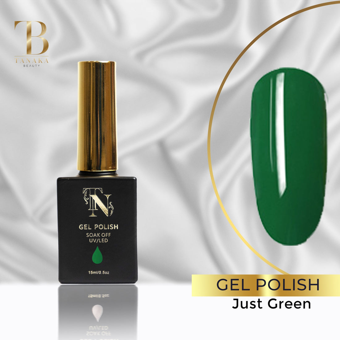 Gel Colors Nail Polish (Just Green) by Tanaka Nails