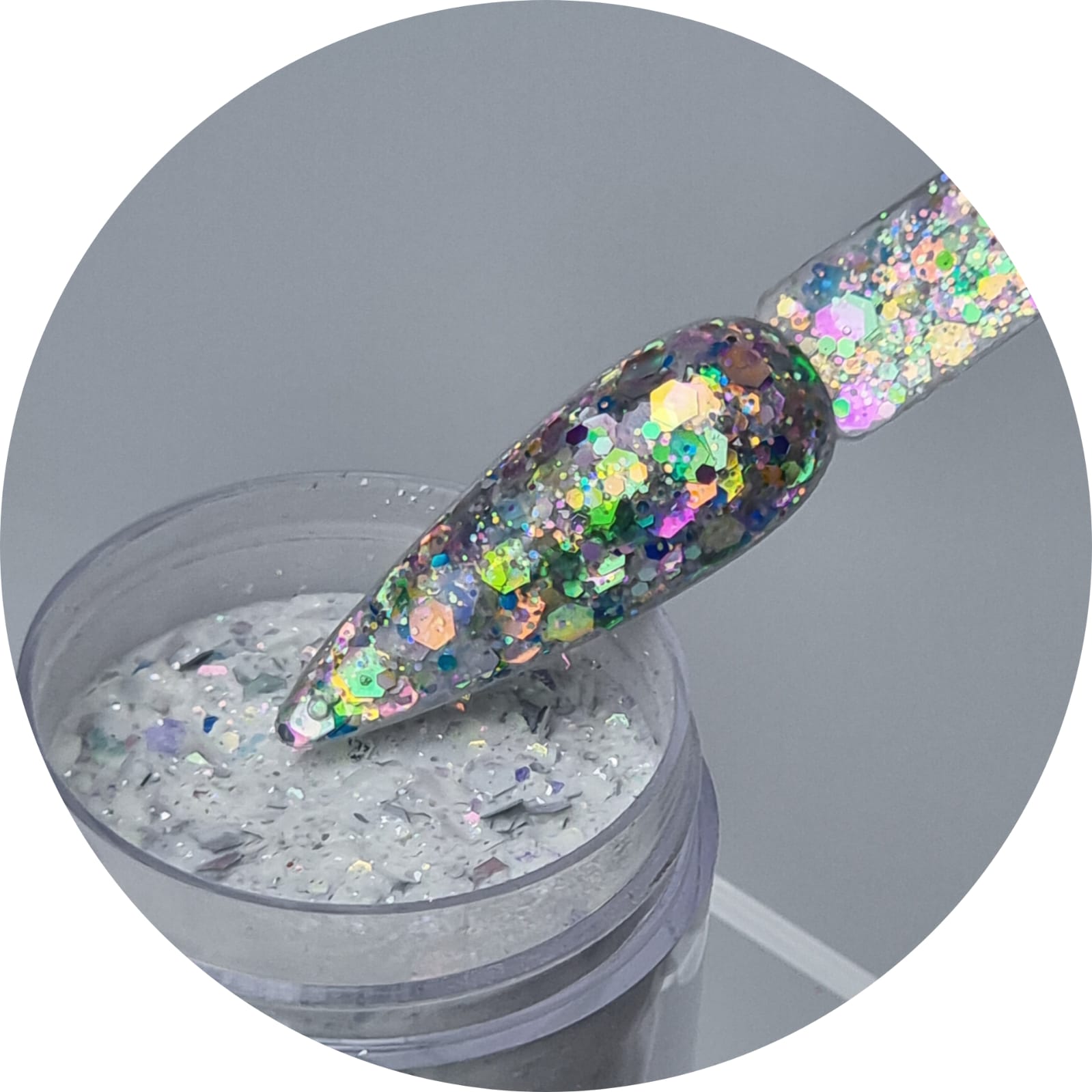 Professional Nails Acrylic Glitter Powders Colour Silver 30G